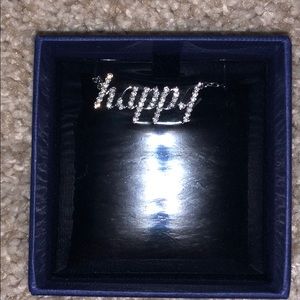 NEVER WORN SWAROVSKI CRYSTAL HAPPY NECKLACE